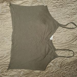 Basic Olive green crop tank